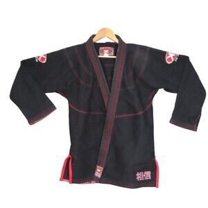 Kozen Official Jiu Jitsu Unisex A3 Black Red Kimono Standard Fighter Embroidered